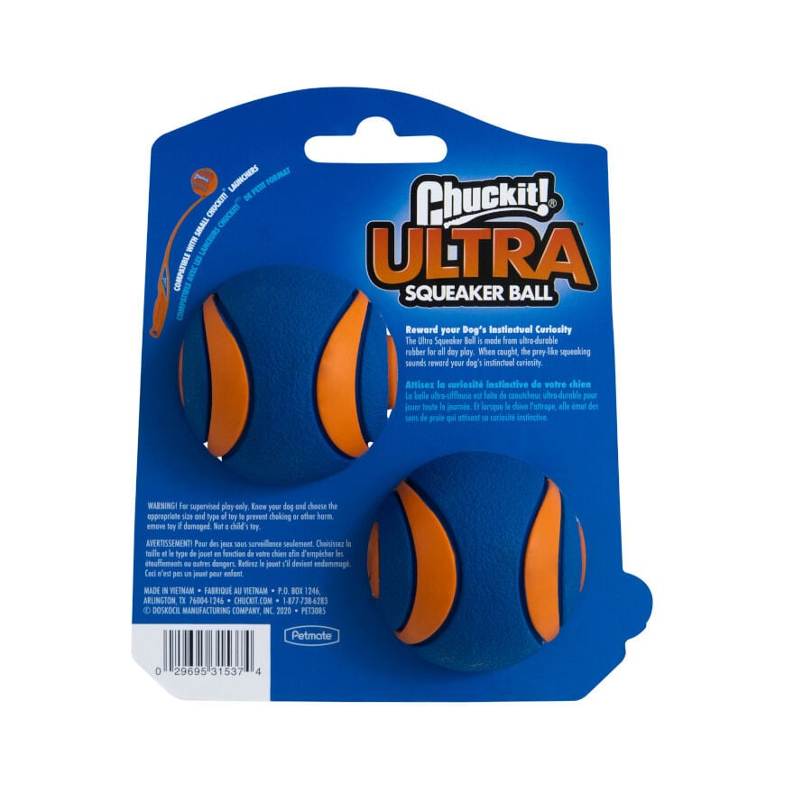 Chuckit! Ultra Squeaker Bola com som e efeito de salto para c&atilde;es &ndash; Pack 2, , large Imagem n&uacute;mero 5